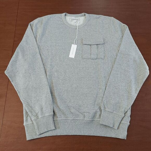 Outerknown Crewneck Pocket Sweatshirt Organic Cotton Grey Men's Size XL - Picture 1 of 5